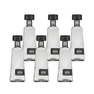 Caja con 6 Tequilas 1800 Cristalino Añejo 700 ml
