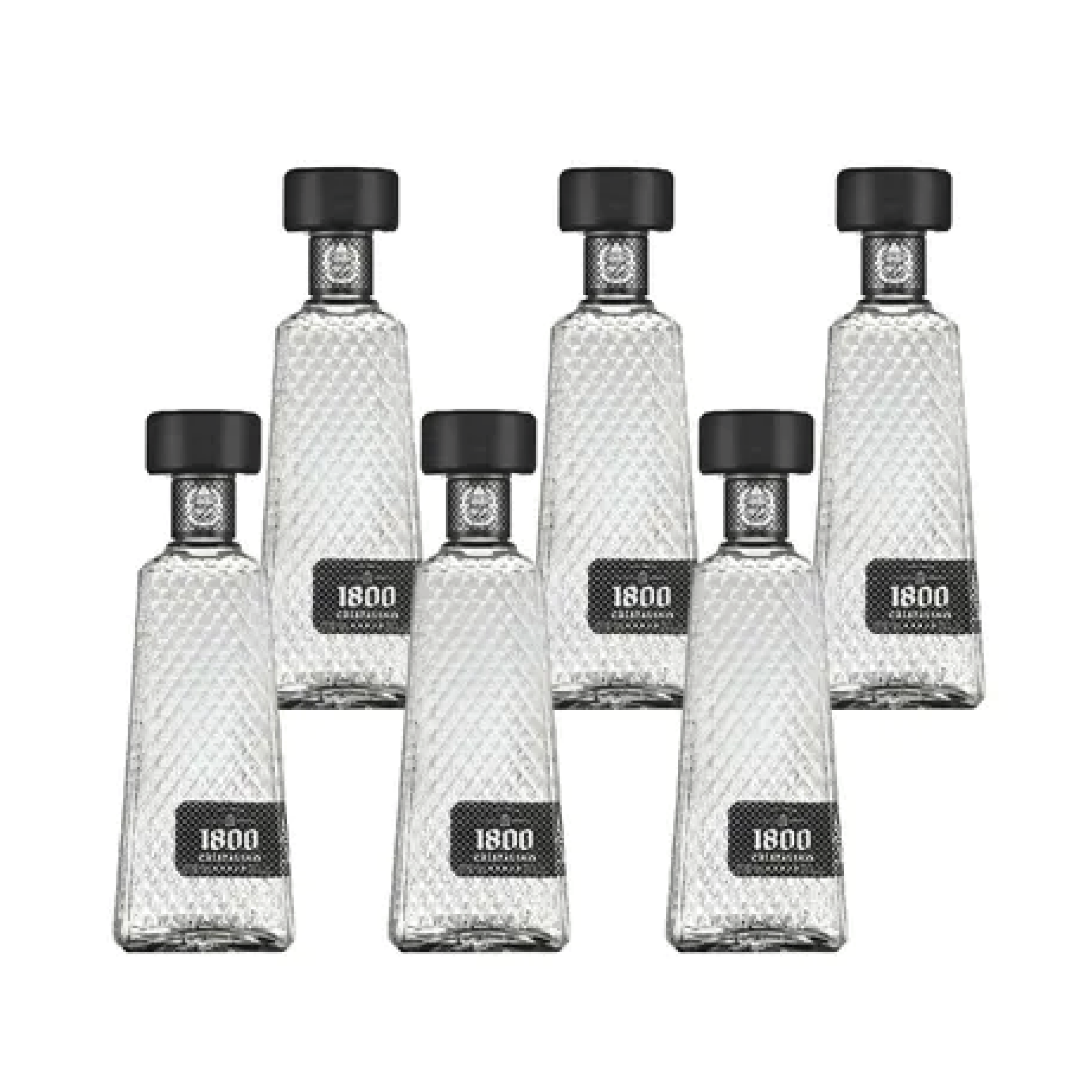 Caja con 6 Tequilas 1800 Cristalino Añejo 700 ml
