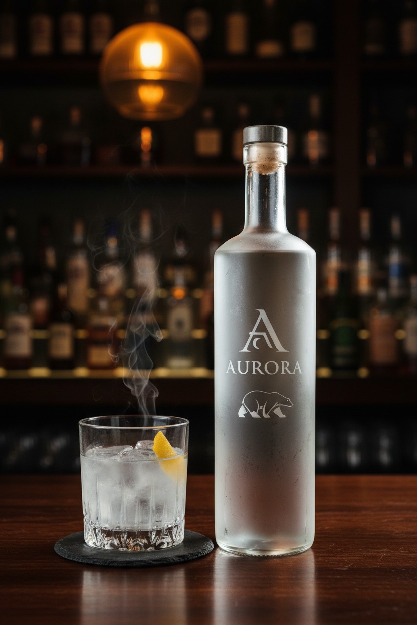 crea imagen de un vodka