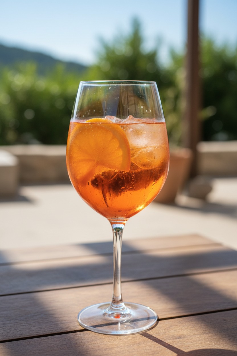 crea imagen de una bebida aperol sprits