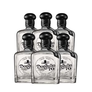 Caja con 6 Tequilas Don Julio 70 Cristalino Añejo 700 ml
